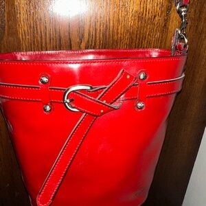 Patricia Nash Red Leather Shoulder Bag